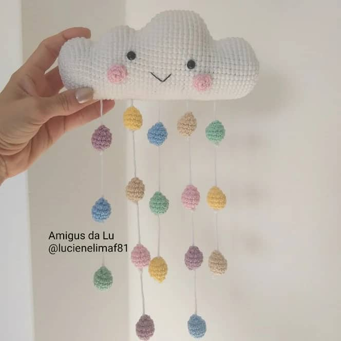 chuva de banção amigurumi