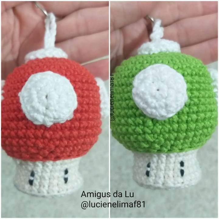 cogumelo do mario amigurumi